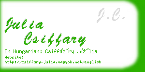 julia csiffary business card